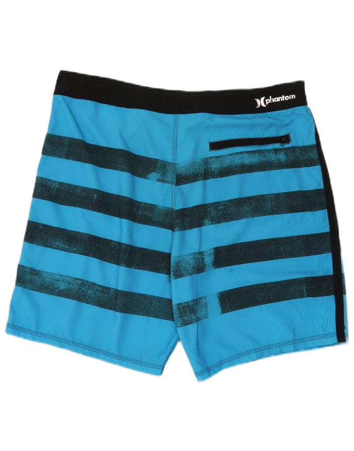 Hurley Short de Bain Phantom Homme Bleu Rayé Large