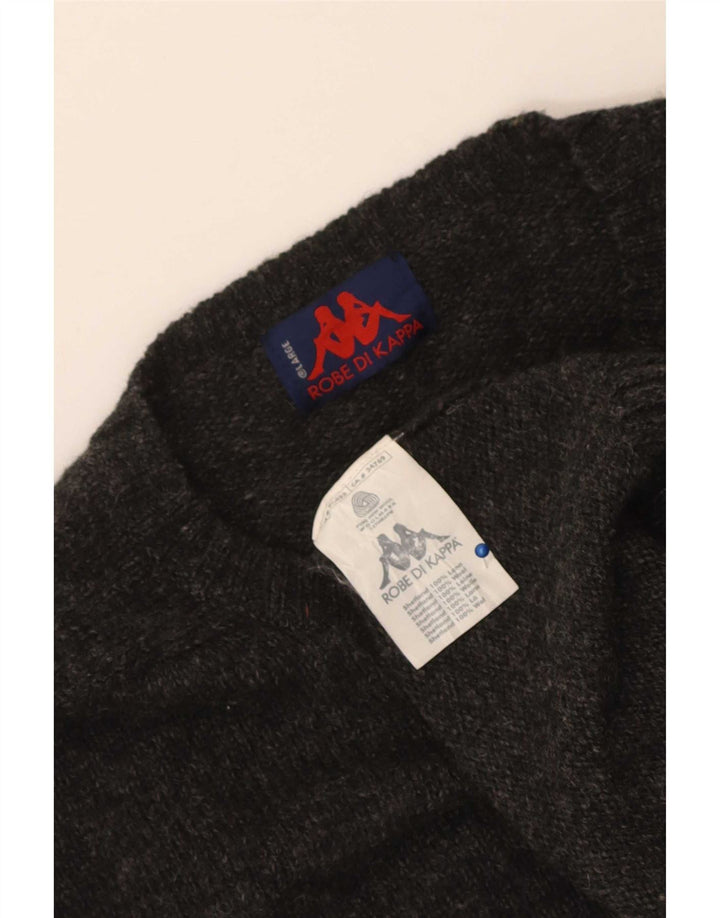 Kappa Pull à col rond pour homme en laine gris moyen