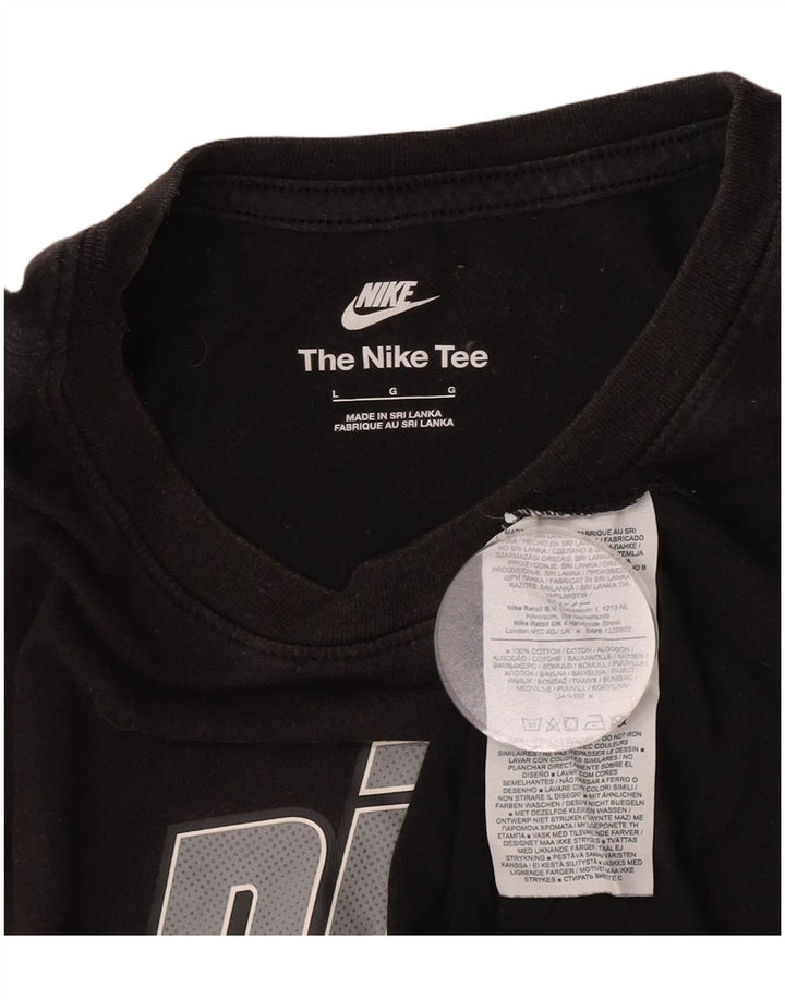 Nike T-shirt graphique pour homme en coton noir Taille L