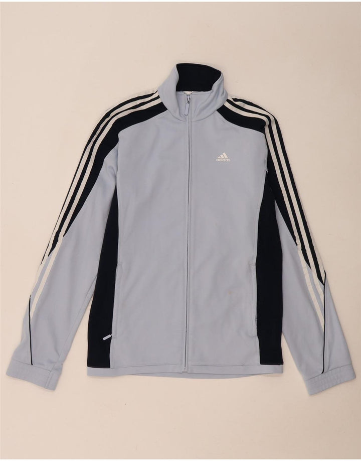 Adidas Veste de survêtement pour femme UK 14 Bleu moyen Colorblock Polyester