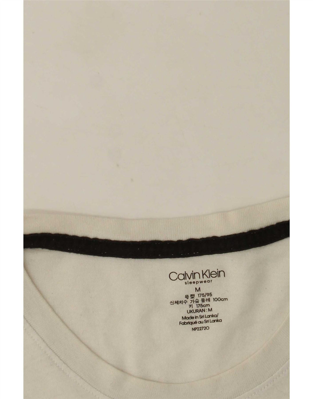 Calvin Klein T-Shirt Graphique Homme Blanc Moyen Colourblock