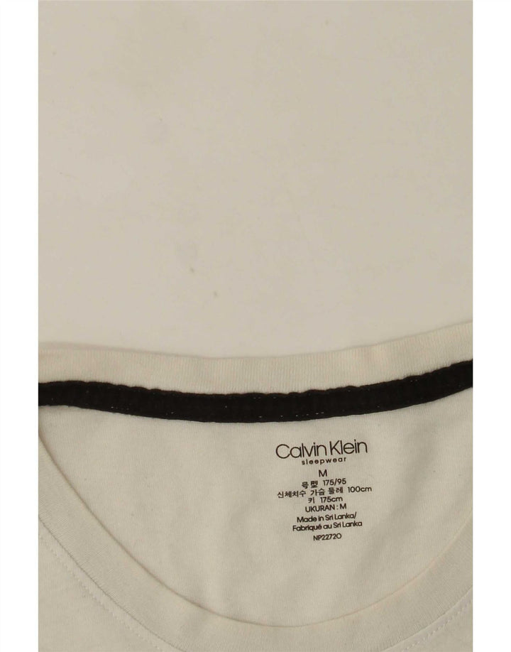 Calvin Klein T-Shirt Graphique Homme Blanc Moyen Colourblock