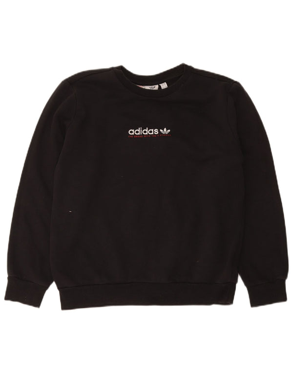 Adidas Sweat-Shirt Graphique Garçon 13-14 Ans Noir Coton