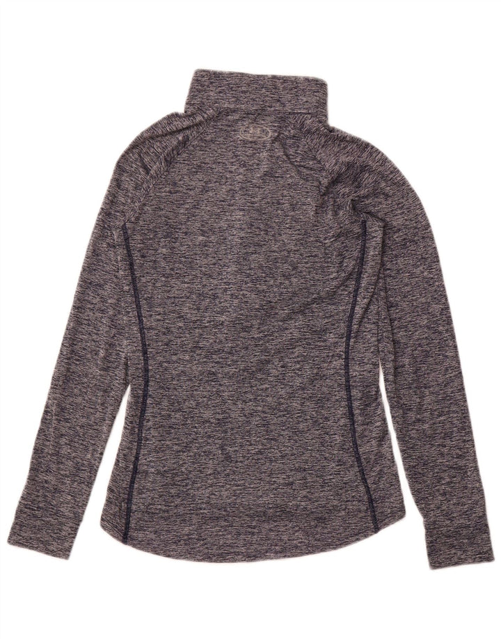 UNDER ARMOUR Haut de survêtement Heat Gear pour femme UK 10 Small Bleu marine