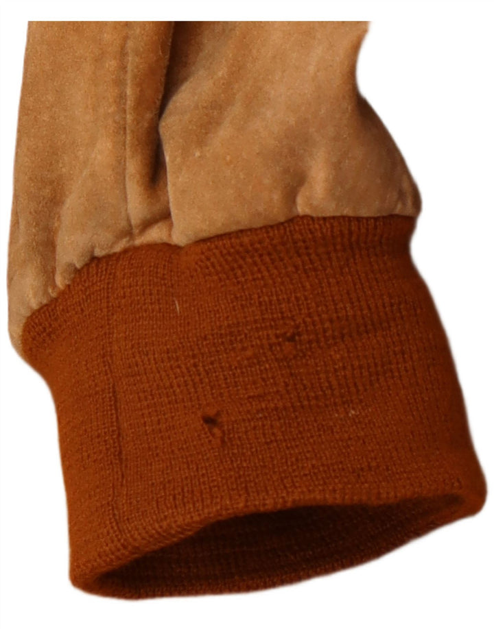 VINTAGE Veste bomber en daim pour homme UK 42 XL Cuir marron