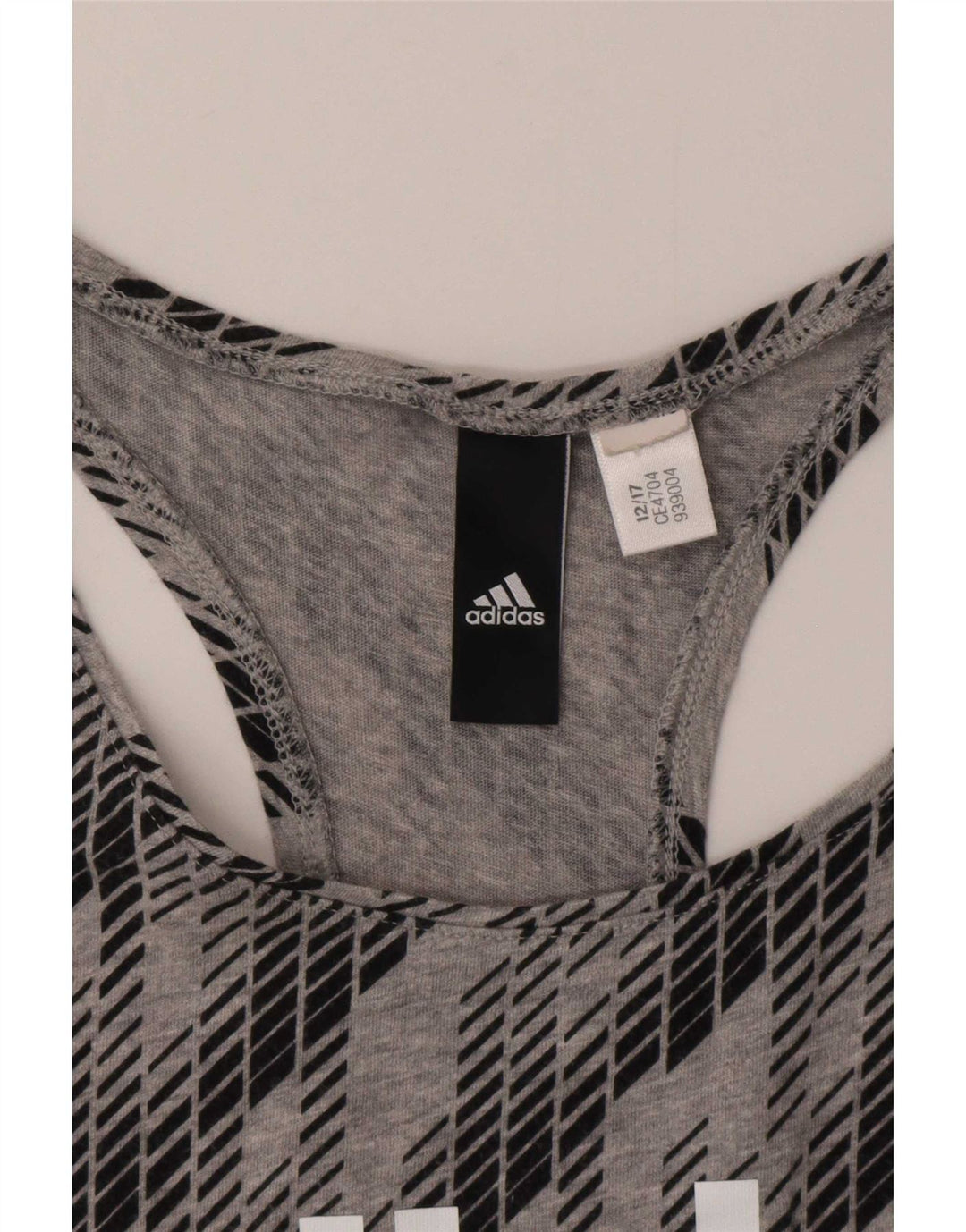 Adidas Débardeur graphique pour femme UK 12 Gris moyen géométrique