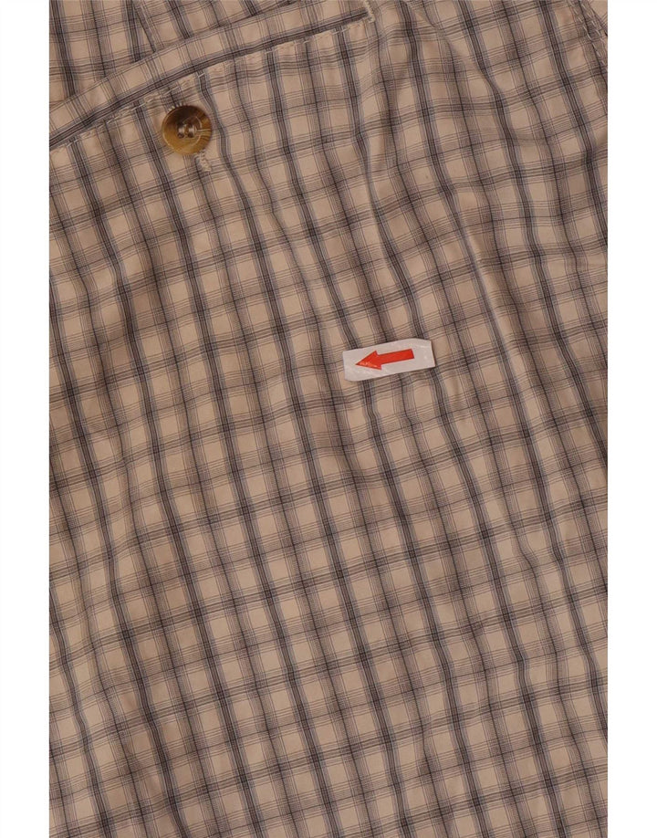 Marks & Spencer Short Chino Homme W34 Grand Coton à Carreaux Beige