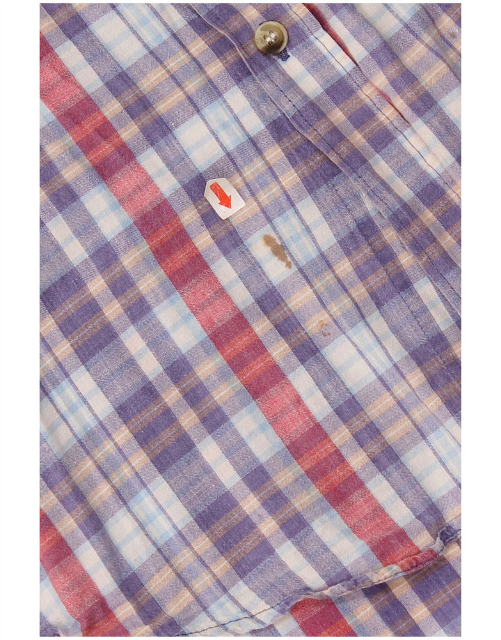 Fila Chemise à manches courtes homme en coton à carreaux multicolore moyen