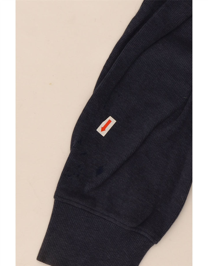 Gant Pull Col Zippé Homme Bleu Marine Moyen Coton