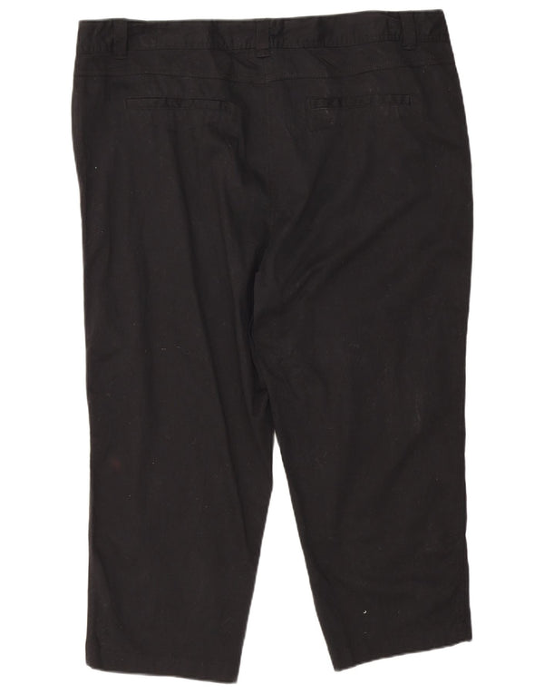 M&Co Pantalon Capri Femme UK 20 XL W40 L22 Noir Coton