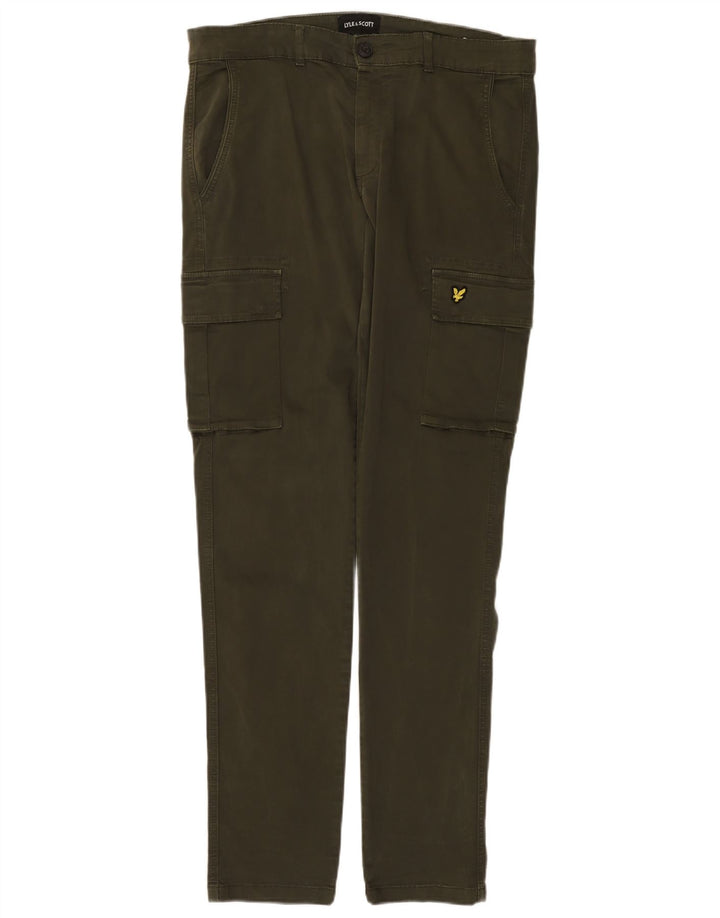 LYLE & SCOTT Pantalon Cargo Slim Homme W34 L34 Kaki Coton