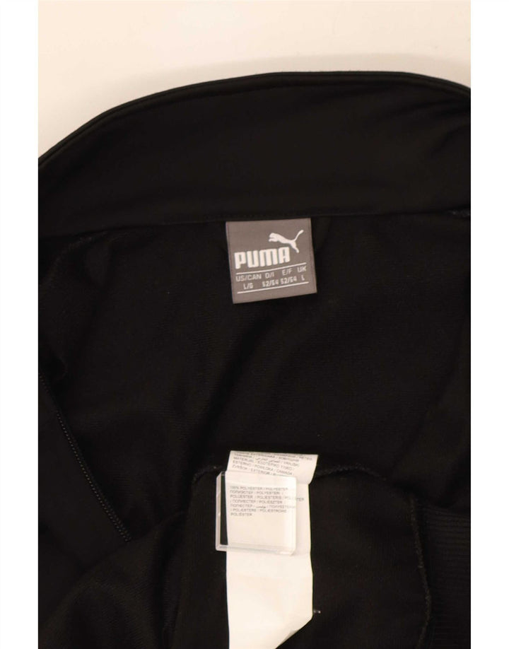 Puma Veste de survêtement graphique pour hommes, grand, noir, polyester