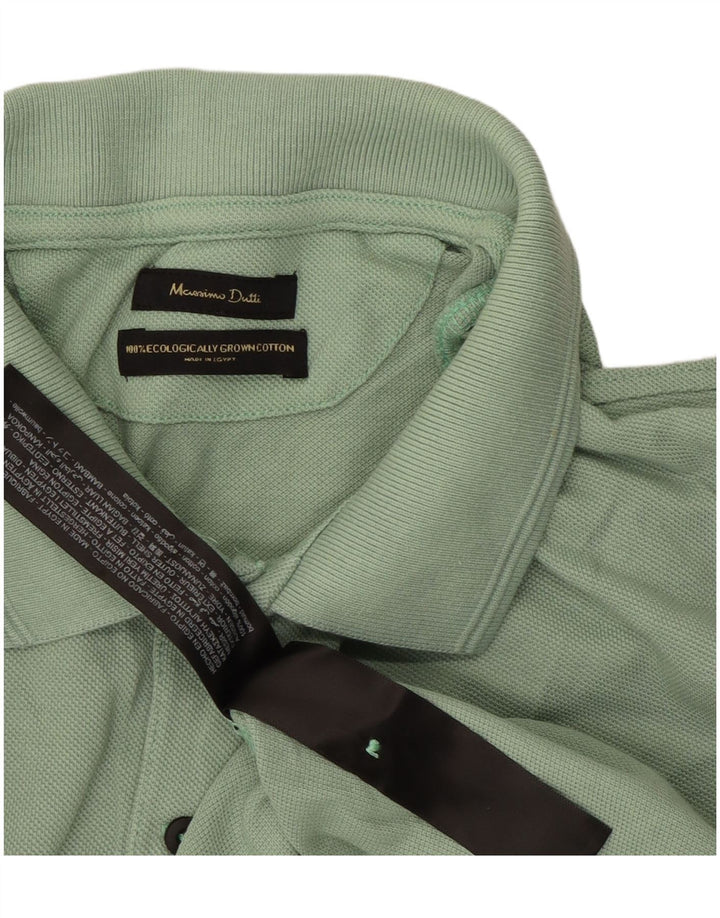 MASSIMO DUTTI Polo Homme Grand Vert Coton