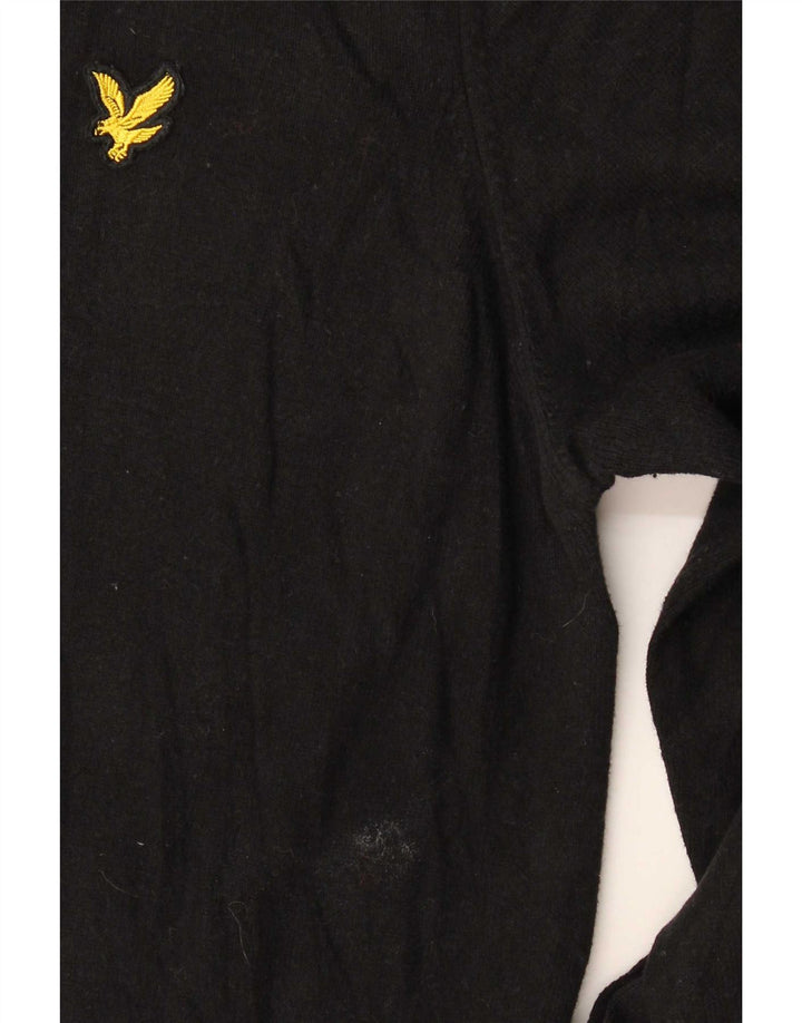 Lyle & Scott Pull Col Rond Homme Noir Moyen Coton