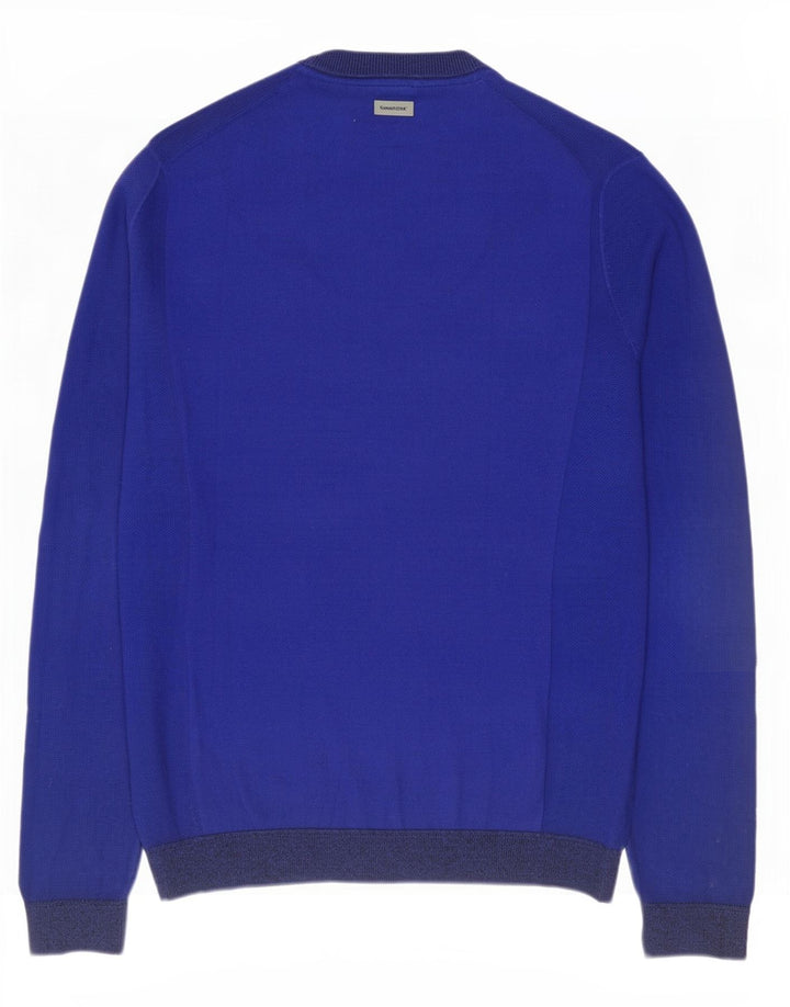 Ted Baker Pull à col rond pour homme Taille 3 Bleu marine moyen Coton