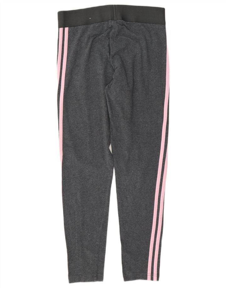 Adidas Leggings Femme UK 10 Petit Gris Coton