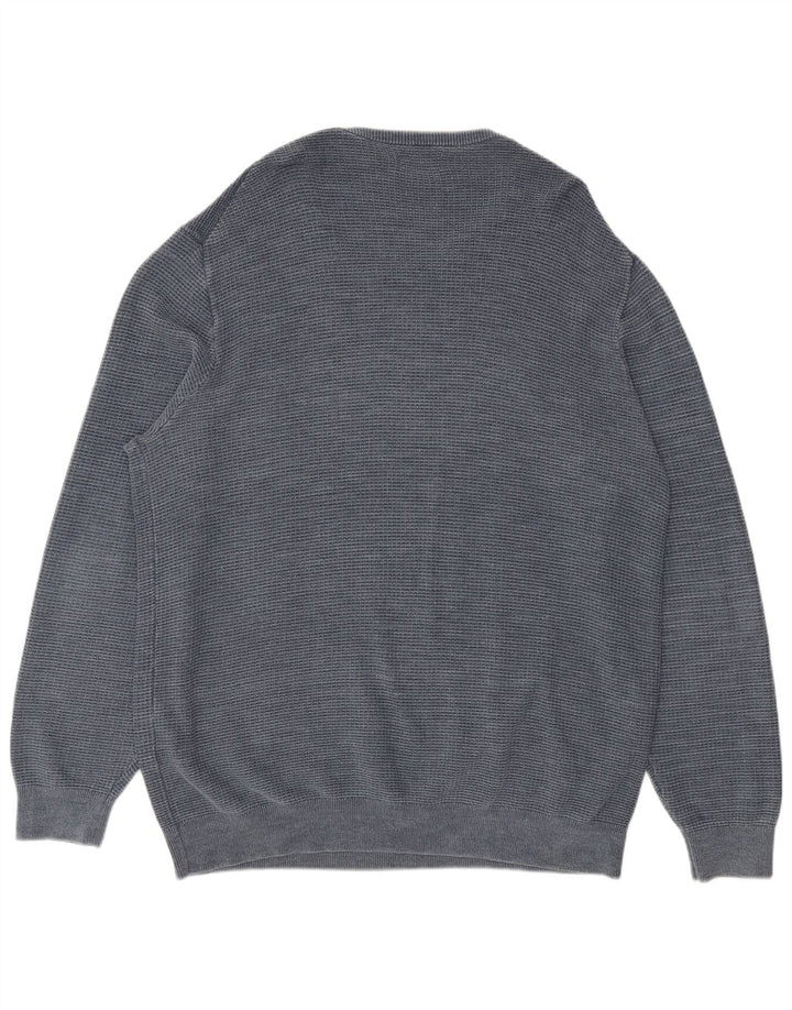 GANT Mens Crew Neck Jumper Sweater 3XL Blue Cotton