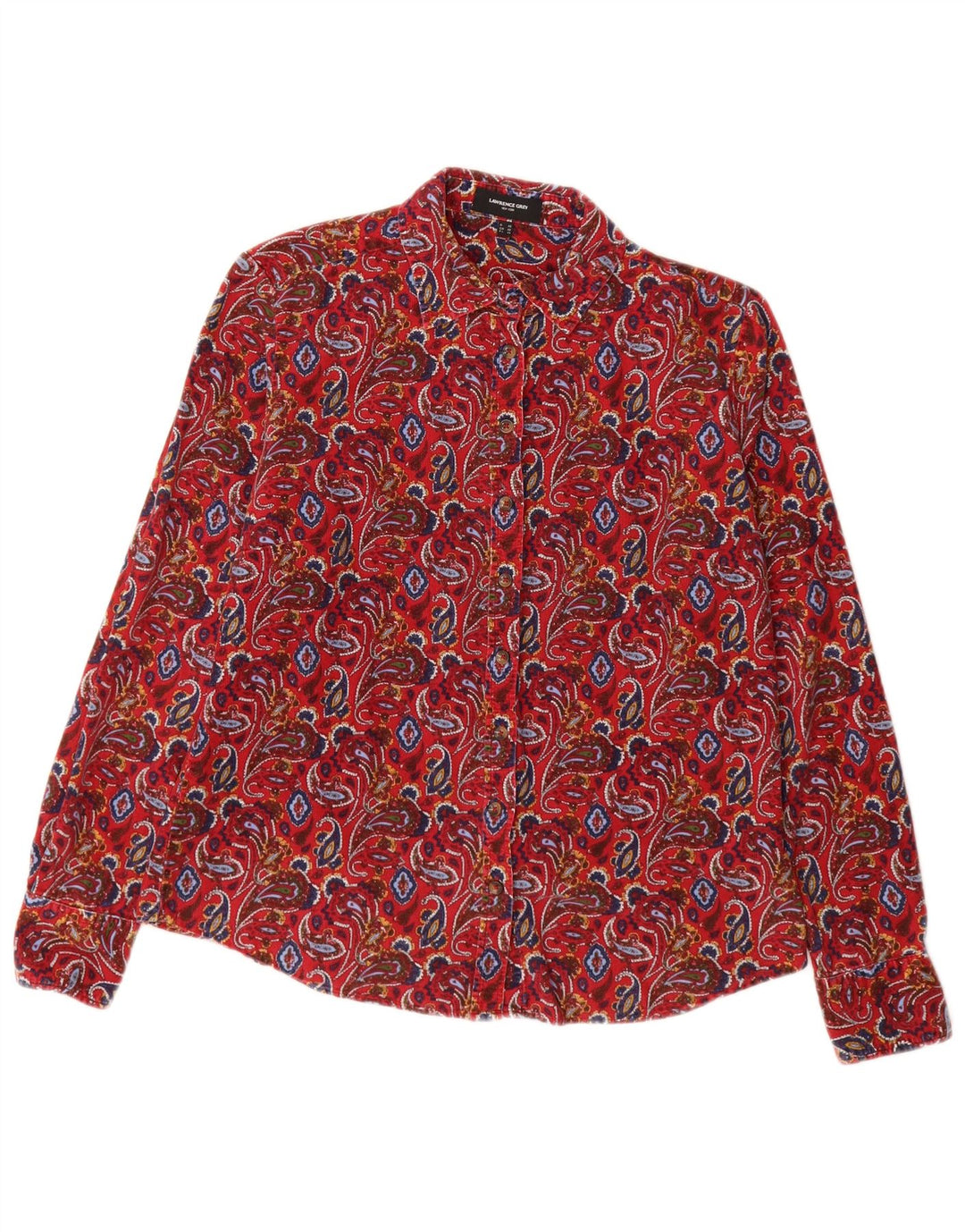 LAWRENCE GRAY Chemise en velours côtelé pour femme EU 40 Coton Paisley Rouge Moyen