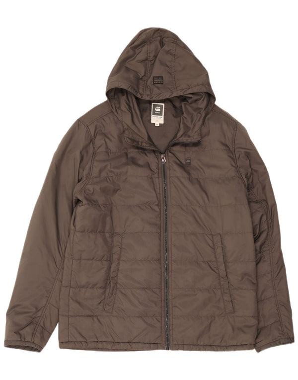 G-Star Veste matelassée à capuche pour homme UK 44 2XL Gris Nylon