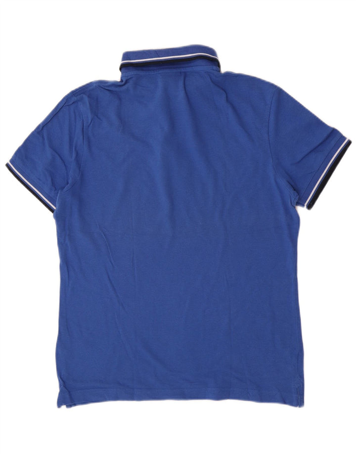 Diadora Polo Homme Bleu Moyen Coton