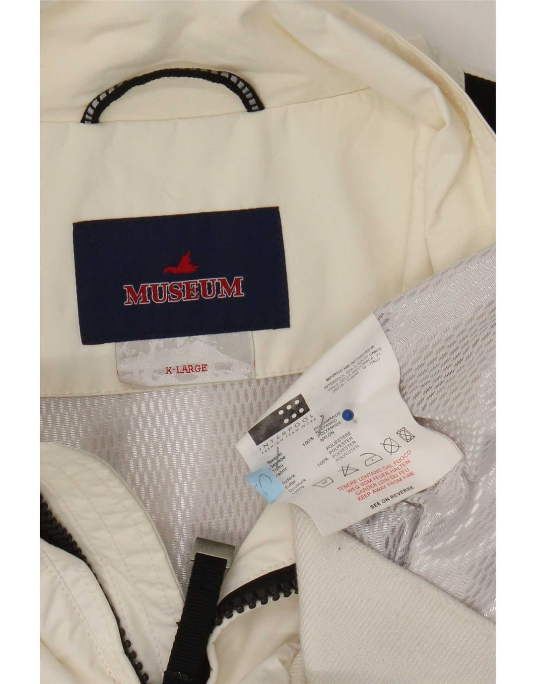 Museum Veste Bomber Graphique Homme UK 42 XL Off White Colourblock Polyamide