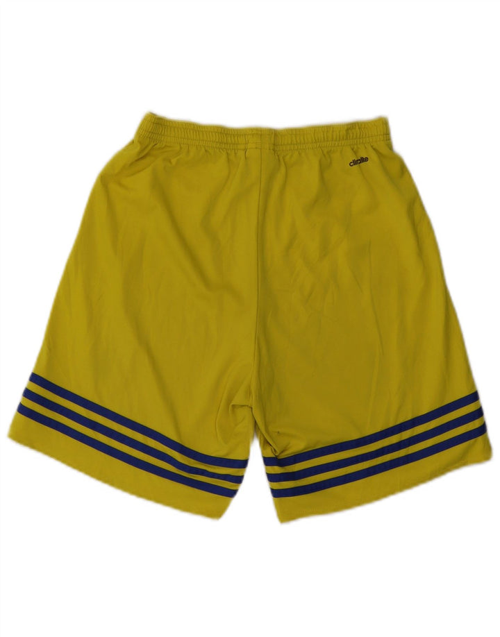 ADIDAS Short de sport Climalite pour hommes, petit, jaune, polyester