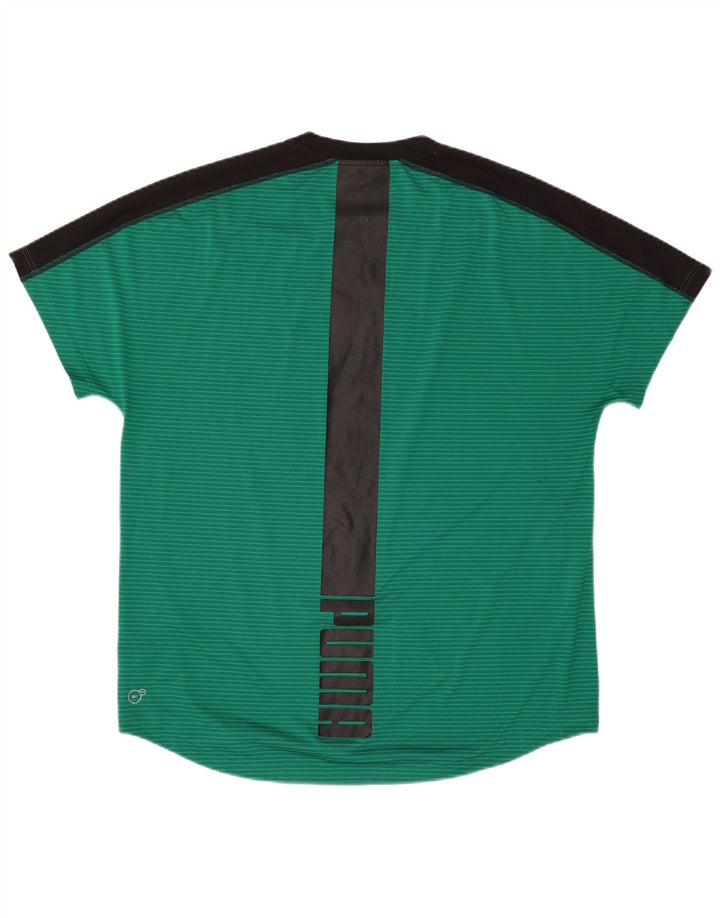 Puma T-Shirt Graphique Top XL Homme Vert Colorblock Polyester