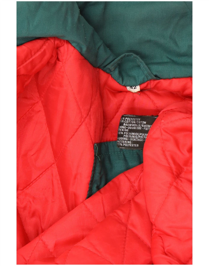 veste rembourrée surdimensionnée femme vintage EU 42 Grand polyester vert