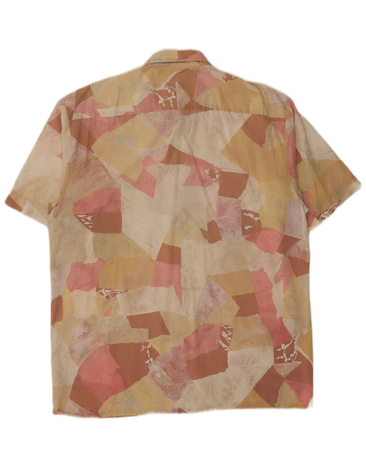 Chemise à manches courtes à motif abstrait pour hommes, grande taille, multicolore