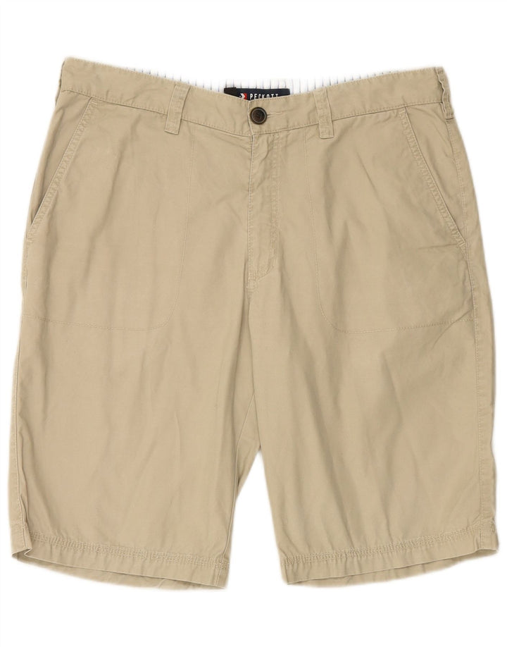 PECKOTT Short Chino Homme IT 52 XL W36 Coton Beige
