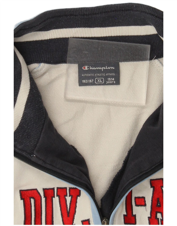 CHAMPION Sweat-shirt graphique pour garçon 13-14 ans XL Blanc Colourblock