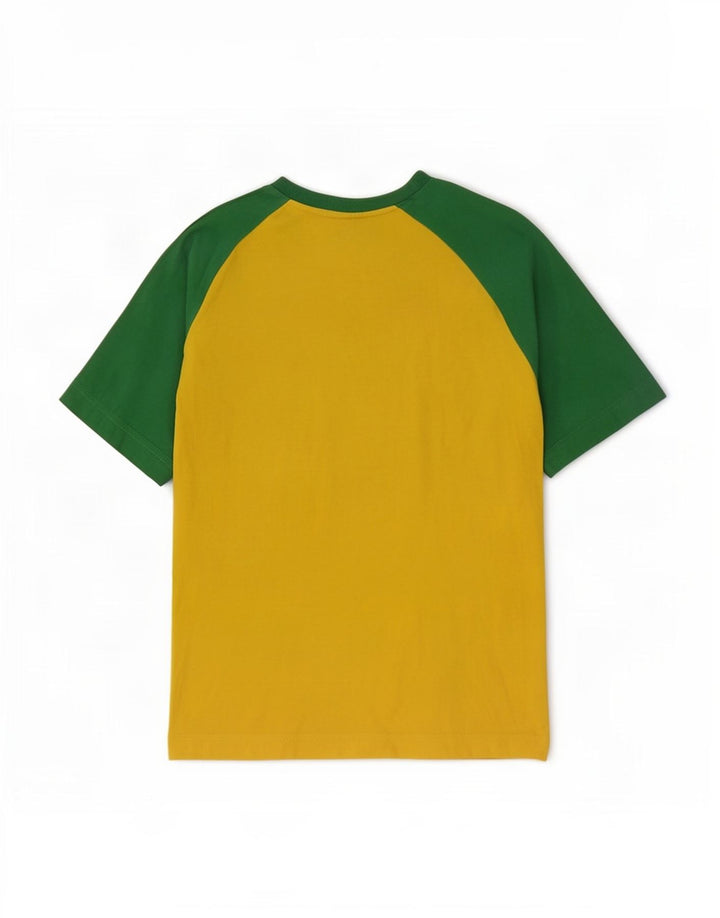 Puma T-Shirt Graphique Homme Small Jaune Colorblock
