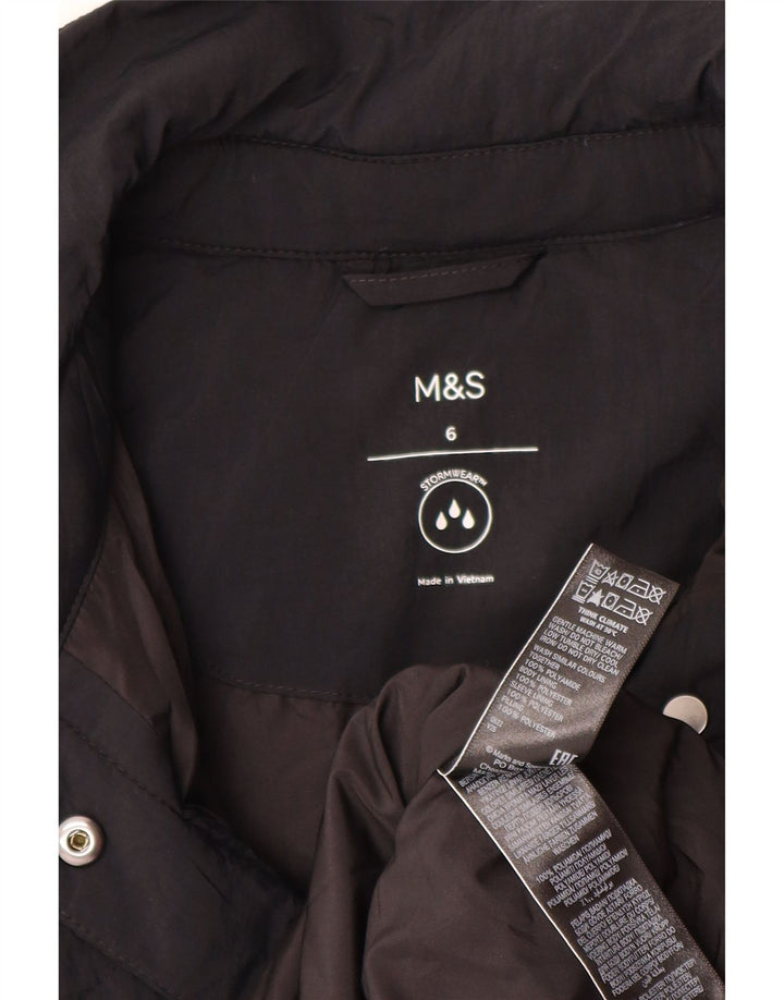 Marks & Spencer Manteau matelassé surdimensionné pour femme UK 6 XS Noir