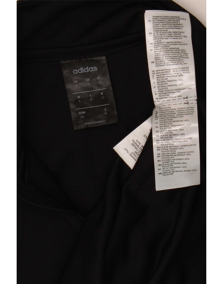 Adidas Hommes Climalite Zip Neck Pull Survêtement Top Petit Noir Polyester