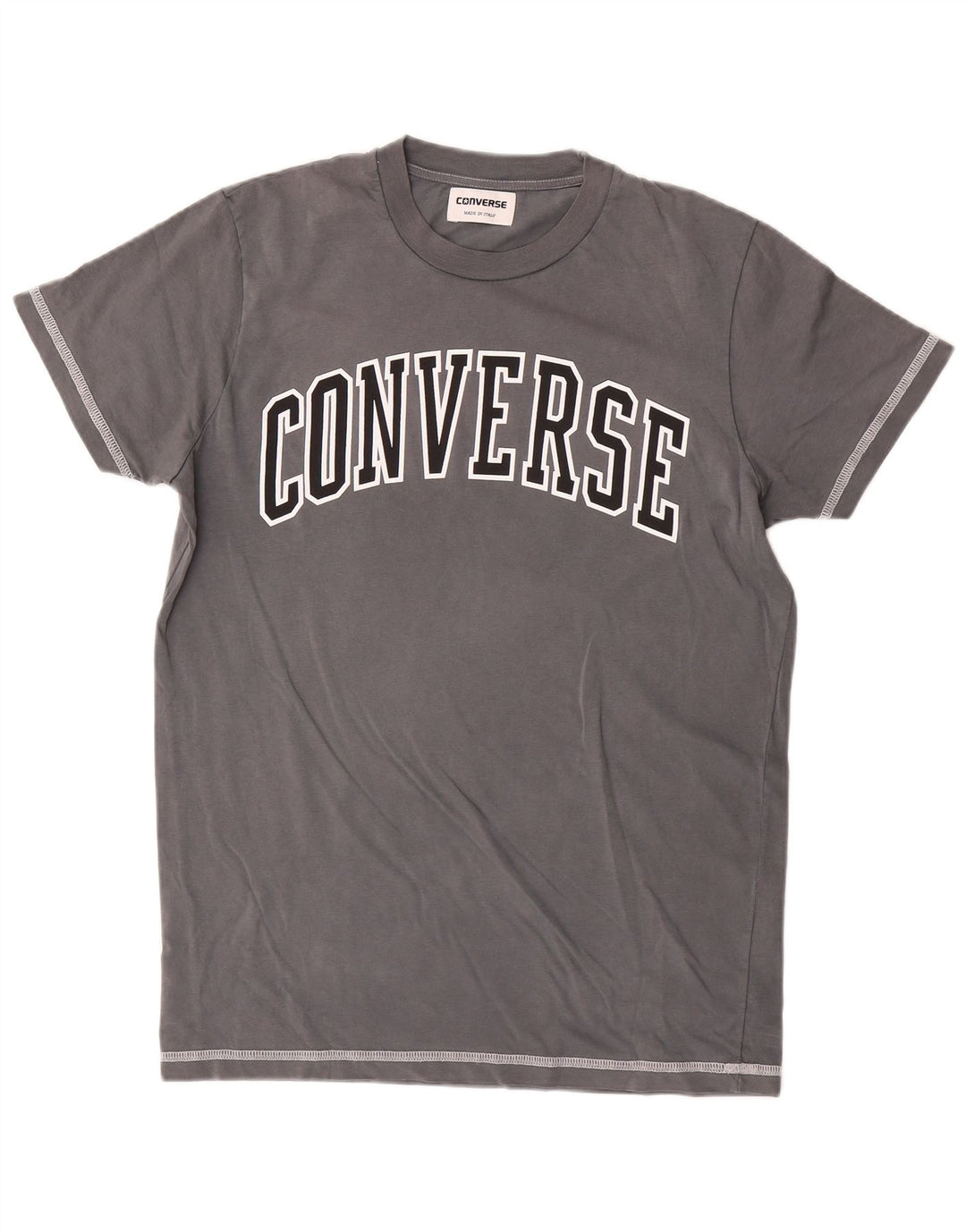 Converse T-Shirt Graphique Homme Petit Gris Coton