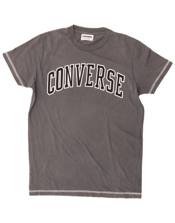 Converse T-Shirt Graphique Homme Petit Gris Coton