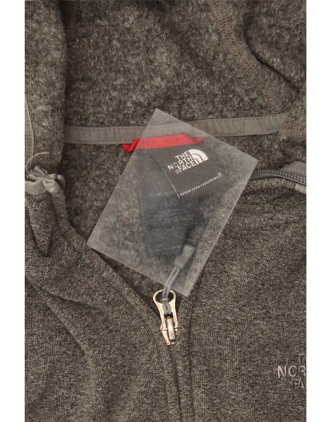 THE NORTH FACE Pull à capuche zippé pour femme UK 16 Large Gris Polyester