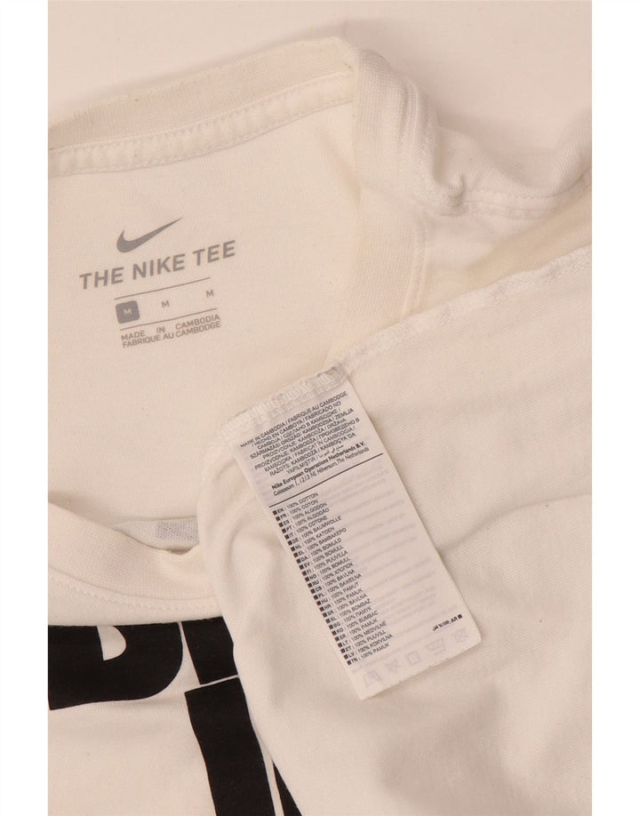 Nike T-shirt graphique pour homme en coton blanc moyen