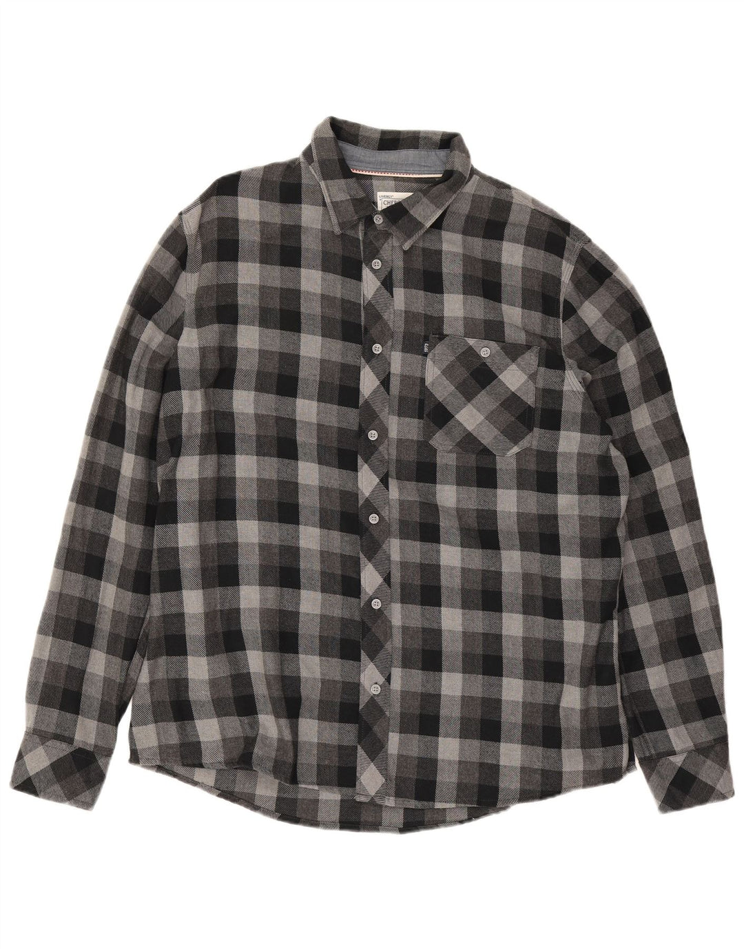 Cherokee Chemise en flanelle pour homme 2XL Gris à carreaux en coton