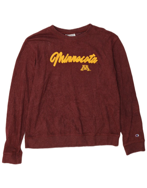 Champion Minnesota Graphic Sweatshirt Jumper UK 16 Large Bordeaux