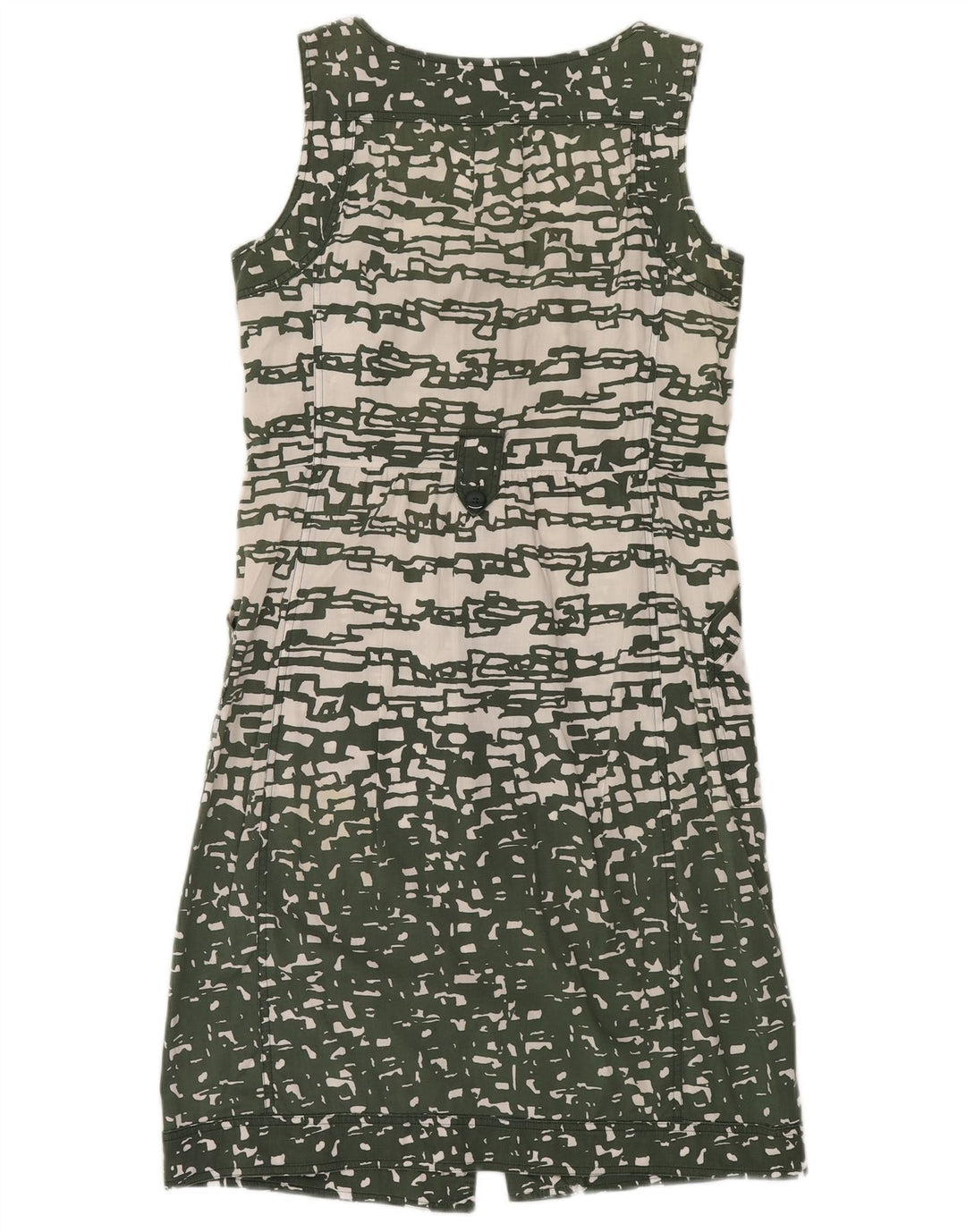 MARELLA Robe chemise sans manches pour femme UK 12 Vert moyen géométrique