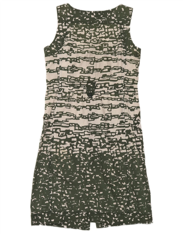 MARELLA Robe chemise sans manches pour femme UK 12 Vert moyen géométrique