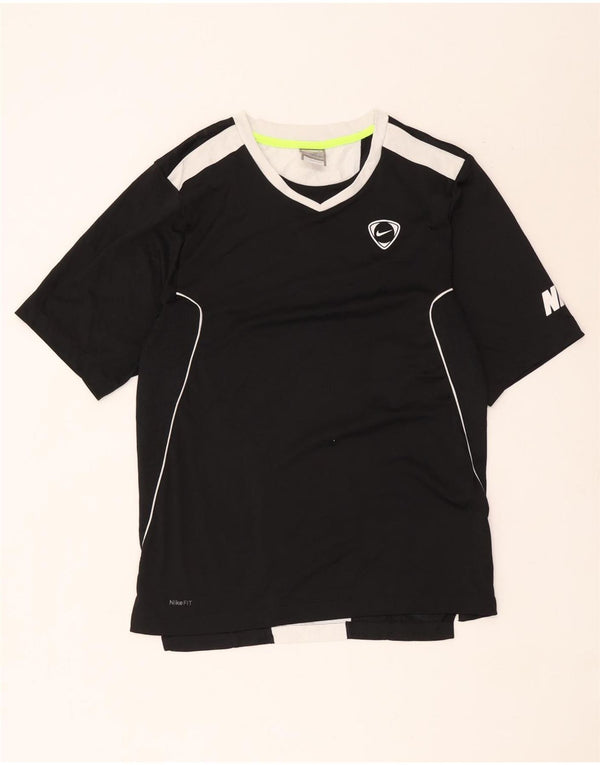 Nike T-shirt graphique pour homme UK 36/38 Small Noir Colorblock Polyester