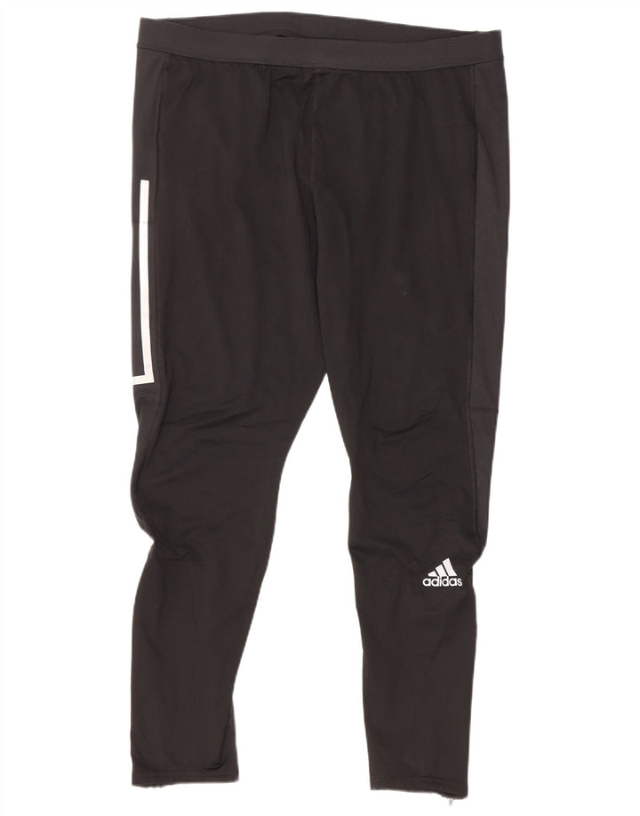 Adidas Pantalon de survêtement Aeroready pour femme UK 20 2XL Noir Polyester