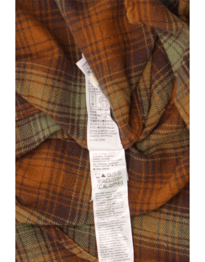 Levi's Chemise Flannel Homme Marron Moyen Plaid Cotton