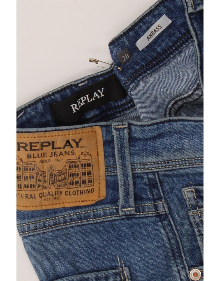 REPLAY Femme Anbass Jean Skinny W28 L32 Bleu