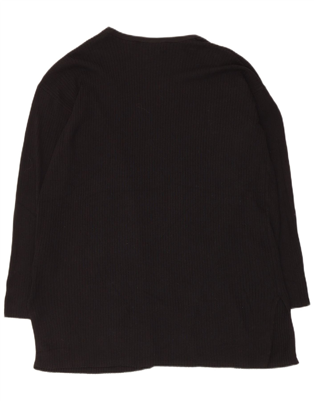 Marks & Spencer Pull Cardigan Ouvert pour Femme UK 14 Viscose Noir Moyen