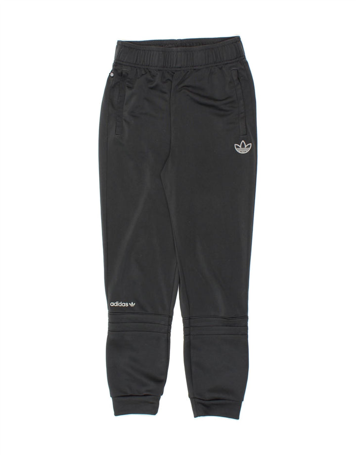 ADIDAS Boys Tracksuit Trousers Joggers 11-12 Years  Black Polyester Vintage Adidas and Second-Hand Adidas from Messina Hembry 