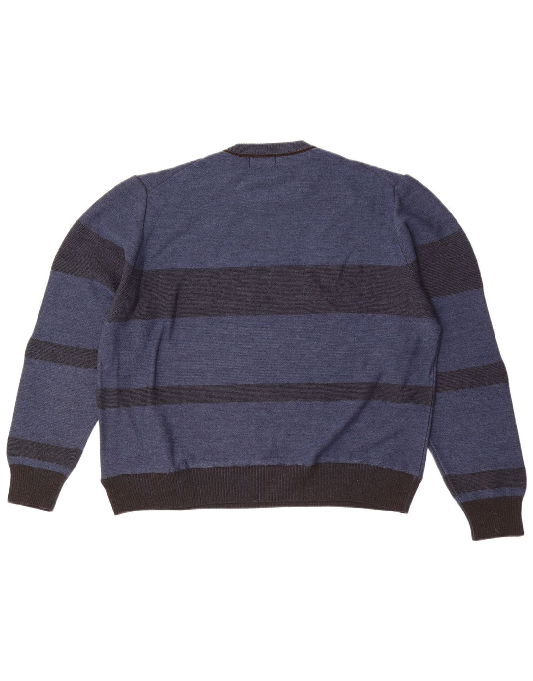 Re Del Mare Pull à col rond pour homme Large rayé bleu