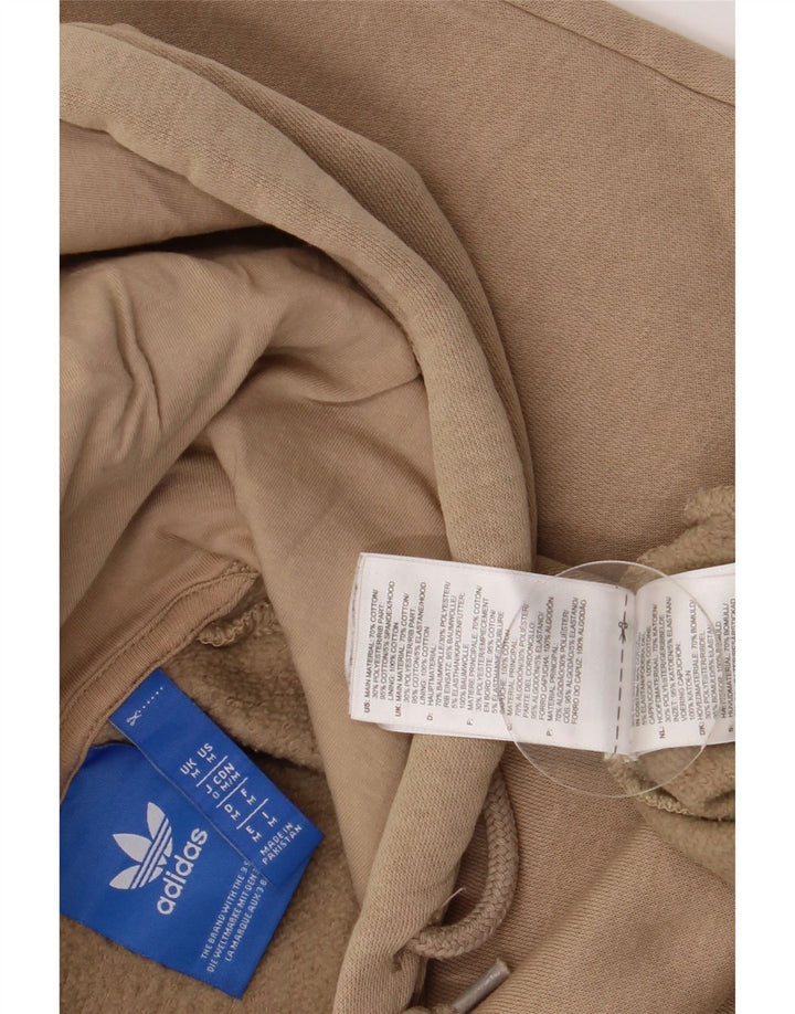 Adidas Pull à capuche graphique pour homme en coton beige moyen
